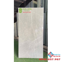 Gạch ấn độ 60x120 bóng kiếng lát nền màu xám vân trắng
