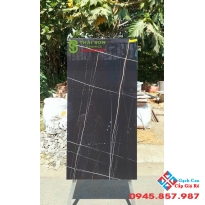 Gạch ốp tường bóng kiếng 60x120 đen vân trắng