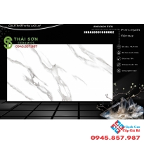 Gạch ốp tường bóng kiếng trắng vân mây 80x160 ấn độ