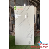 Mẫu gạch bóng kiếng lát nền trắng mây bóng kiếng 80x160 ấn độ