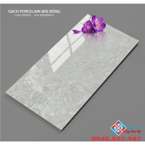Gạch bóng kiếng vân đá xám 40x80 nhập khẩu cao cấp