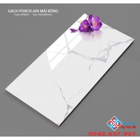 Đá bóng kiếng vân mây trắng 40x80 trung quốc