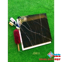 Gạch trung quốc 80x80 đen bóng khắc nhũ kim