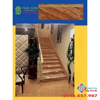 Gạch lát bậc cầu thang khắc kim 47x120 đồng chất chịu lực tốt