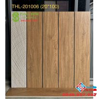 Gạch giả gỗ 20x100 lát nền trung quốc màu nâu vàng óng