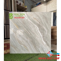 Gạch lát nền đá bóng kiếng 80x80 khắc kim tasa