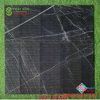 Gạch bóng kiếng ấn độ 120x120 đen vân trắng