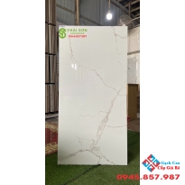 Gạch lát nền trắng mây bóng kiếng ấn độ 60x120 cao cấp
