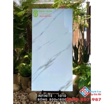 Gạch lát nền 80x160 trắng vân đá siêu bóng ấn độ