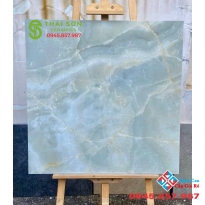 Gạch bóng kiếng vân xanh ngọc 80x80 ấn độ