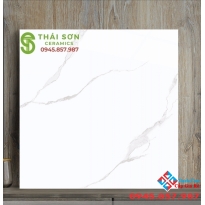 Gạch Catalan Xsmart 80x80 lát nền bóng kiếng trắng vân mây