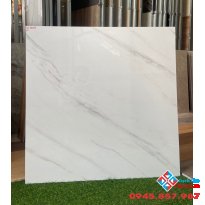 Gạch ý mỹ vân trắng 80x80 bóng kiếng