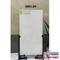 Gạch bóng kiếng lót sàn 60x120 trắng trơn cao cấp ấn độ