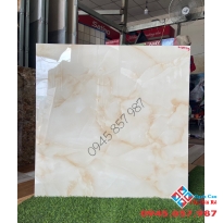 Gạch lót nền vân đá vàng 800x800 bóng kiếng