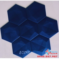 Gạch lục giác 3D xanh biển