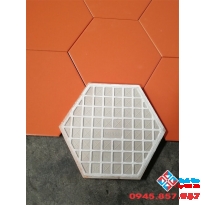 Gạch lục giác  trang trí đỏ trơn