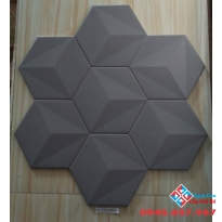 Gạch lục giác xám mờ ốp tường