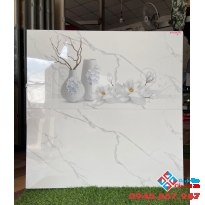 Gạch bóng kiếng 40x80 trắng mây