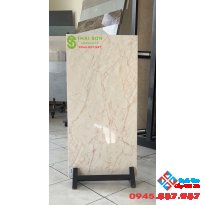 Gạch ốp tường 40x80 men bóng trung quốc tông màu vàng kem đậm 