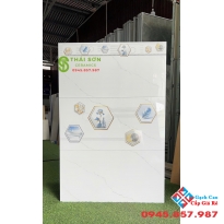 Gạch takao trắng vân mây 40x80 ốp tường bóng kiếng