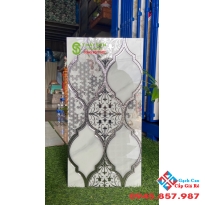 Gạch đá ép kiếng khắc kim mạ bạc nhập khẩu 30x60 cao cấp