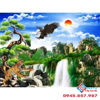 Gạch tranh thiên nhiên núi rừng đẹp