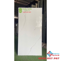 Gạch vito màu trắng vân mây 60x120 bóng kiếng