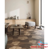 Gạch giả gỗ họa tiết chiếc lá 60x120 trung quốc