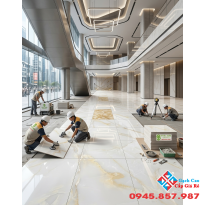 Gạch 80x160 ấn độ màu xanh nhạt vân đá