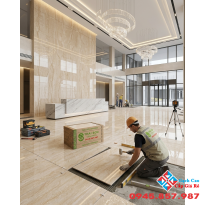 Gạch 80x160 ấn độ màu kem vàng bóng kiếng vân gỗ