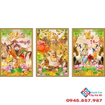 Gạch tranh 3D phúc lộc thọ mới nhất hcm