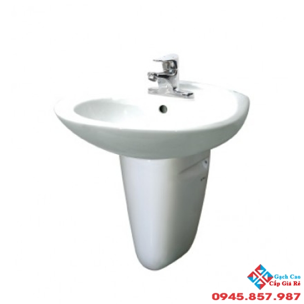 Lavabo Treo Tường Inax L-284V/L-284VC Kèm Chân Ngắn