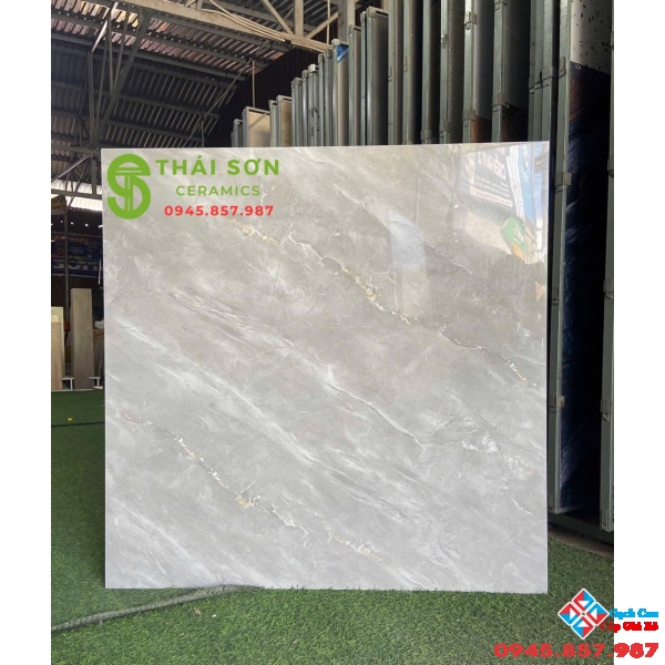 Gạch lát nền 100x100 tasa bóng kiếng vân xám cao cấp