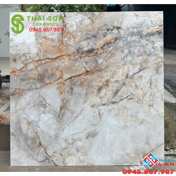 Gạch trung quốc 100x100 đá đồng chất bóng kiếng