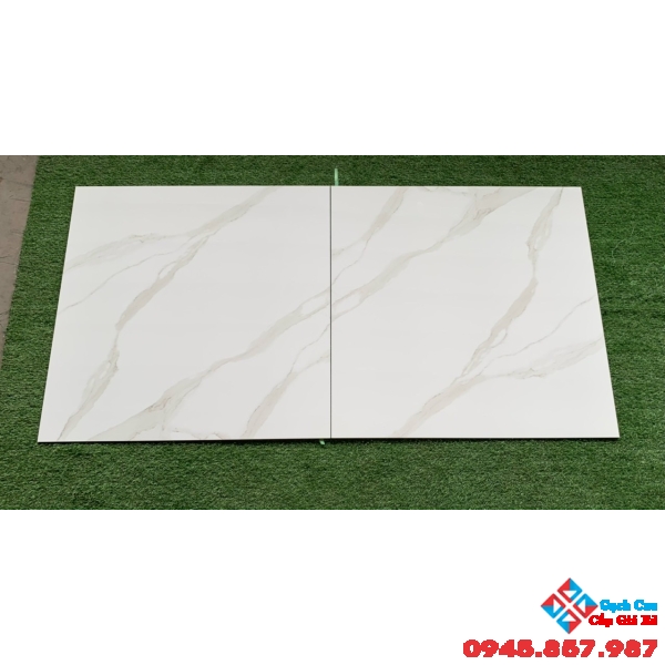 Gạch 120x120 ấn độ cao cấp trắng vân mây lát nền giá rẻ