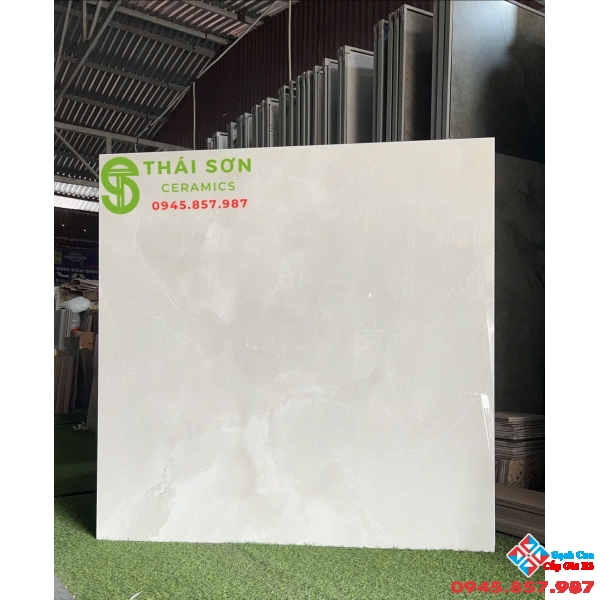Gạch 120x120 màu xám vân đá lót sàn nhà phố