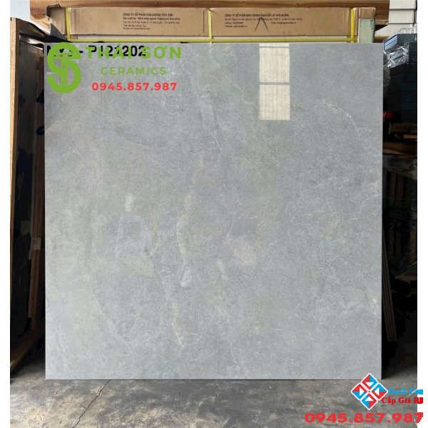 Gạch lát nền 120x120 Viglacera bóng kiếng màu xám vân