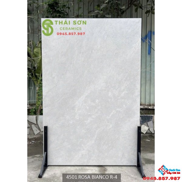 Gạch 120x180 matt ốp lát tone xám trắng Rosa Bianco