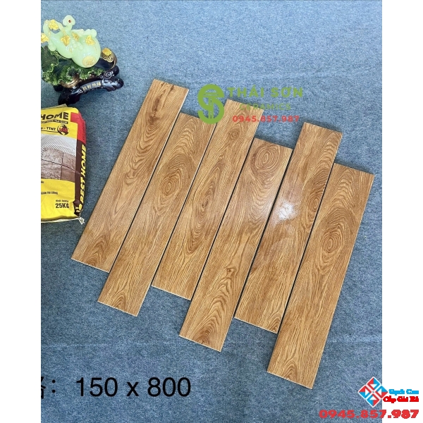 Gạch giả gỗ trung quốc 15x80 lát nền phòng khách đẹp