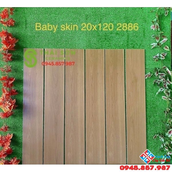 Gạch gỗ 20x120 lót sàn nhập khẩu 2886