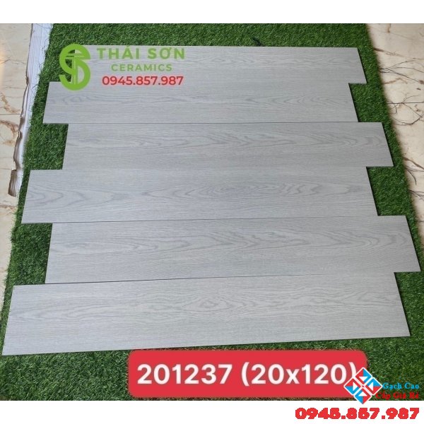 Gạch giả gỗ 20x120 trung quốc vân xám 201237