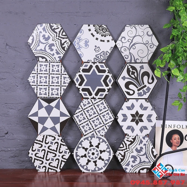 Gạch lát nền lục giác đa màu sắc