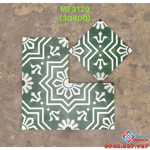 Gạch trung quốc 30x30 họa tiết bông cổ đẹp mẫu mới