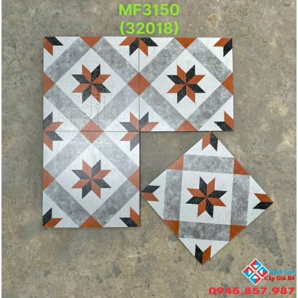 Gạch bông lát nền trang trí 30x30 matt mờ trung quốc mới nhất