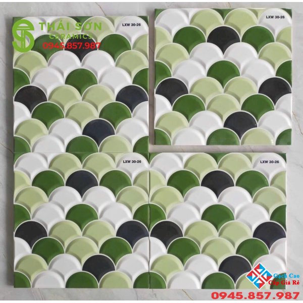 Gạch trang trí vảy cá 30x30 ốp lát cao cấp