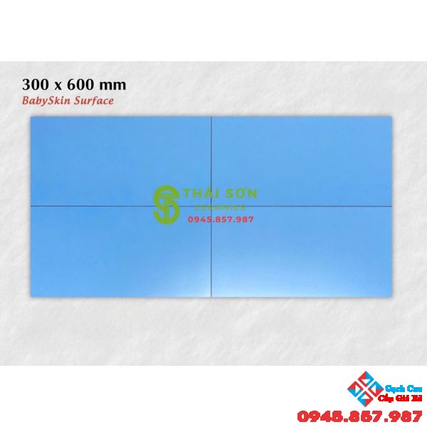 Gạch ốp tường 30x60 apodio màu xanh dương babyskin 