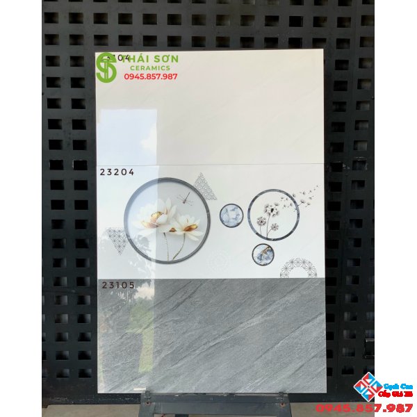 Gạch 30x60 bóng kiếng ốp tường phòng khách đẹp
