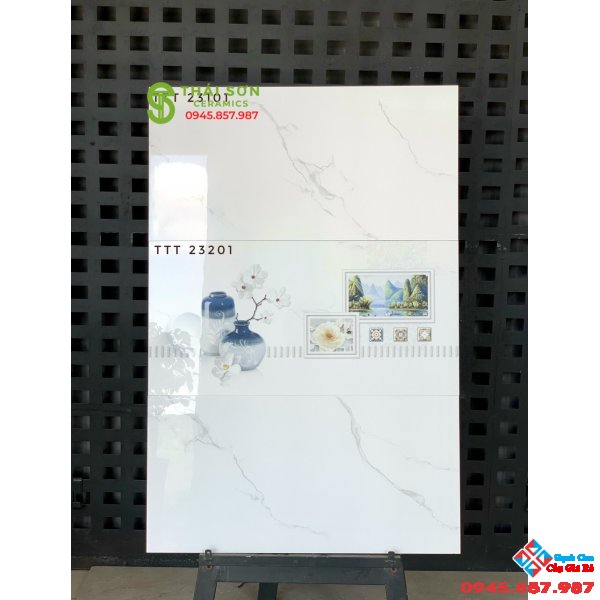 Gạch ốp lát bóng kiếng 30x60 cao cấp trắng vân mây