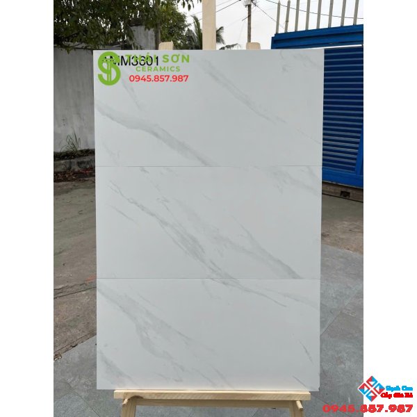 Gạch ốp lát đá mờ trắng vân mây 30x60 apodio