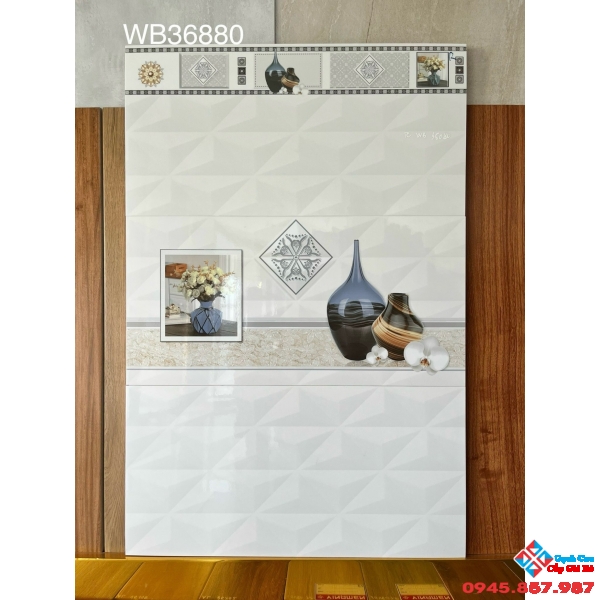 Gạch men bóng ốp tường 30x60 vân 3D giá rẻ